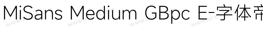 MiSans Medium GBpc E字体转换